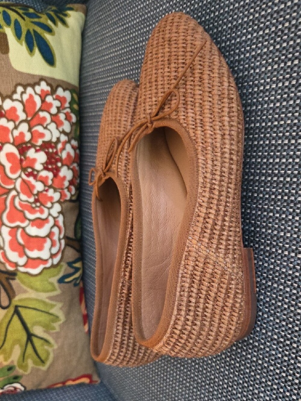 Mansur Gavriel Woven Ballet Flats in Cognac Brown 36.5 Or 6.5 - Picture 2 of 5